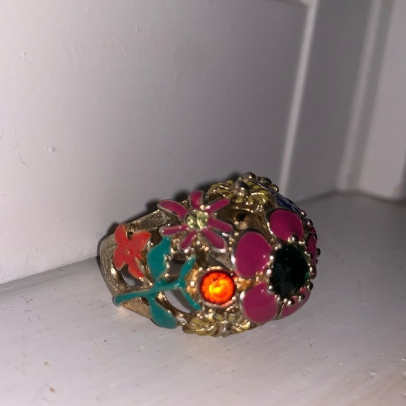 Zara Jewelry - Multicolor Floral Arrangement Champion Ring